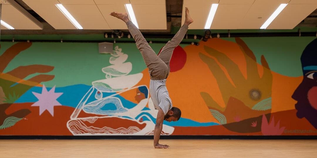 Aaron doing handstand posture